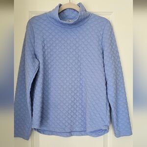 J. Crew Sky Blue Quilted Sweater